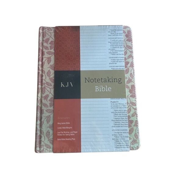 KJV Notetaking Bible, New Sealed Floral Good Book Lay Flat Wide Margins - Picture 1 of 5